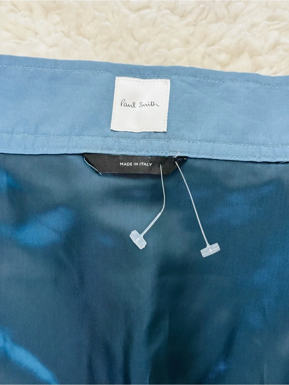 Paul Smith Overlaps Classic Blue Button-Front Skirt size EU 40